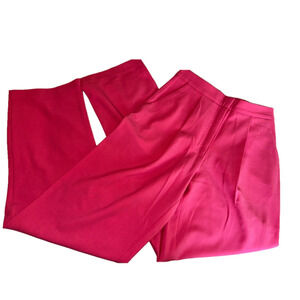 NWT CHINTI AND PARKER PINK HIGH WAIST POP WOOL TWILL FLARED TROUSERS